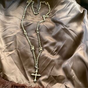 Stylish Gold Cross Pendant Necklace